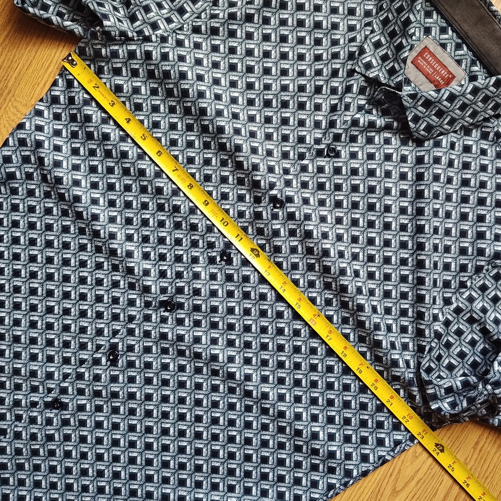 Consequence Diamond Geometric Patterned Navy Blue… - image 7